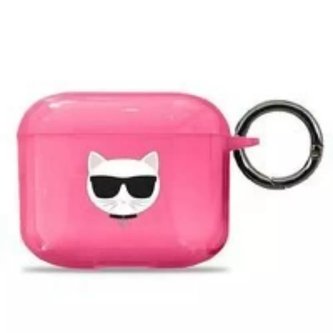 Karl Lagerfeld KLA3UCHFP AirPods 3 kryt růžový / růžový Choupette