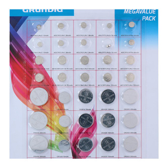 Grundig - Sada alkalických plochých baterií AG / CR 40 ks.