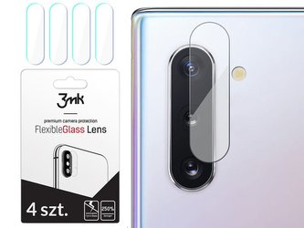 4x 3mk Flexibilní sklo pro fotoaparát Galaxy Note 10 / Objektiv Note 10
