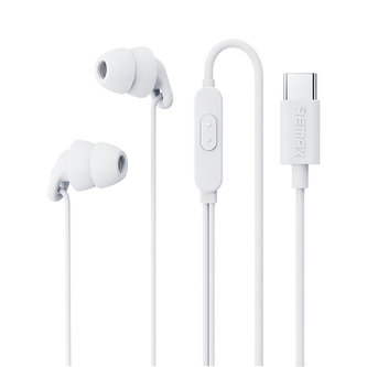 Sluchátka Remax RM-518a, USB-C, 1,2 m (bílá)