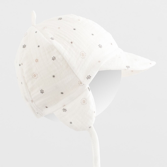 Dětská letní mušelínová čepička s kšiltem New Baby Arthur - velikost 68/74