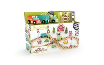 Hrací set s kolejemi - farma 35 ks