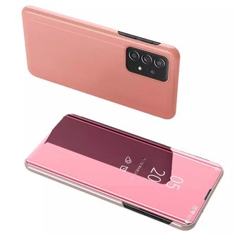 Flipový kryt Clear View Case pro Samsung Galaxy A73 růžový