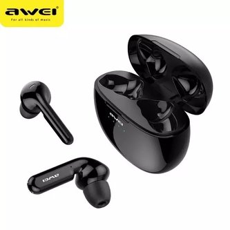 Dokovací stanice AWEI Bluetooth 5.0 Sluchátka T15 TWS černá/černá