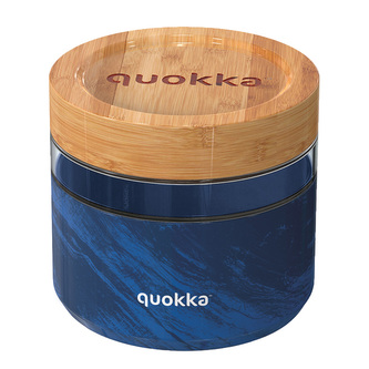 Quokka Deli Food Jar - Skleněná dóza na potraviny / lunchbox 820 ml (Wood Grain)