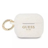 Guess GUAPSGGEH kryt AirPods Pro bílý/bílý silikonový třpyt