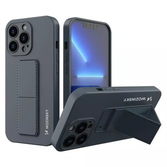 Silikonové pouzdro Wozinsky Kickstand Case se stojánkem pro iPhone 13 Pro Max tmavě modré