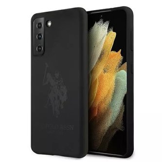 Silikonové pouzdro na telefon US Polo On Tone pro Samsung Galaxy S21 černo/černé