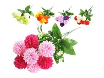 Umělé květiny, plast 400mm česnek puget 9ks, mix barev