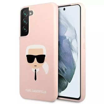 Karl Lagerfeld KLHCS22SSLKHPI S22 S901 rożowy/růžové pevné pouzdro Silikonová Karl`s Head