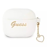 Guess GUA3LSCHSH kryt AirPods 3 bílý/bílý Silicone Charm Collection