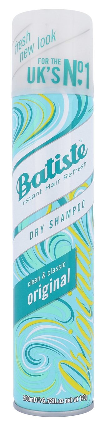 Batiste Suchý šampon na vlasy s jemnou svěží vůní (Dry Shampoo Original With A Clean & Classic Fragrance) Suchý šampon na vlasy s jemnou svěží vůní (Dry Shampoo Original With A Clean & Classic Fragrance) - Objem 200 ml woman
