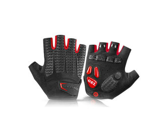 RockBros M Cyklistické rukavice bez prstů na kolo S169BR-M černé