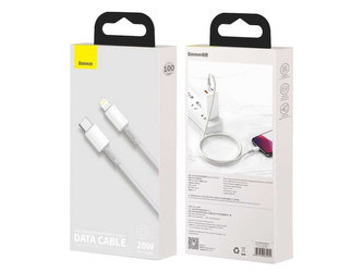 Kabel kabel Baseus USB-C Type C na Lightning PD 20W 1m Bílý