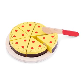Nové klasické hračky - Dřevěný šlehačkový dort na řezání
