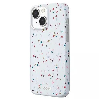 UNIQ pouzdro na telefon Coehl Terrazzo pro iPhone 13 6.1"" bílá/přírodně bílá