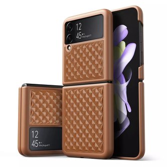 Kožené pouzdro Dux Ducis Venice Samsung Galaxy Z Flip 4 hnědé