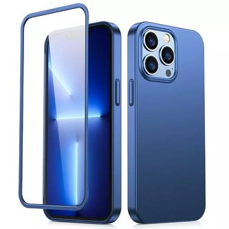 Zadní a přední kryt Joyroom 360 Full Case pro iPhone 13 Pro Tvrzené sklo modré (JR-BP935 modré)