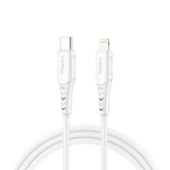 Kabel USB-C na Lightning Vipfan P04, 3A, PD, 2 m (bílý)
