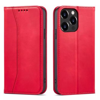 Magnet Fancy Case Case pro iPhone 13 Pro Cover Card Wallet Card Stand Red