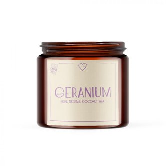 Svíčka s bavlněným knotem - Geranium 80 g Svíčka s bavlněným knotem - Geranium 80 g