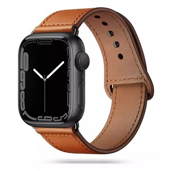 Tech-protect kožené jablečné hodinky 4 / 5 / 6 / 7 / 8 / se (38 / 40 / 41 mm) hnědé