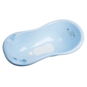 MALTEX Wanna 100cm z korkiem i matą Zebra jasno niebieska