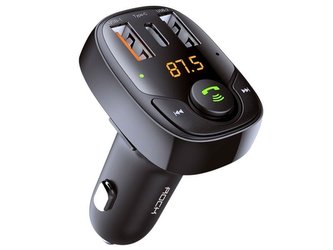 Rock B301 Charger Bluetooth FM Transmitter 2xUSB USB-C Type C 36W Black