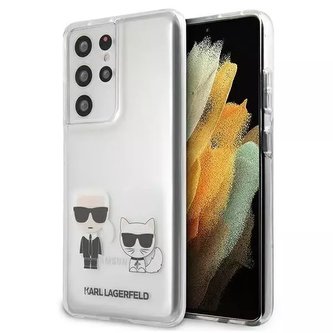 Karl Lagerfeld KLHCS21LCKTR S21 Ultra G998 pevný kufr Transparent Karl