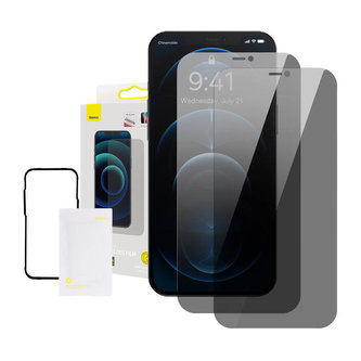 Baseus Tvrzené sklo 0,3 mm (6,1 palce) pro iPhone 12/12 Pro (2ks)