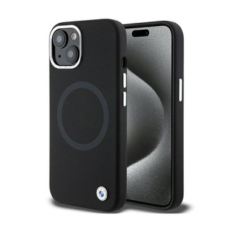 BMW Signature Liquid Silicone MagSafe - pouzdro pro iPhone 15 (černé)