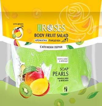 Agiva Cosmetics Nature of Agiva 2v1 Mycí houbička s mýdlem s vůní manga, kiwi a avokáda