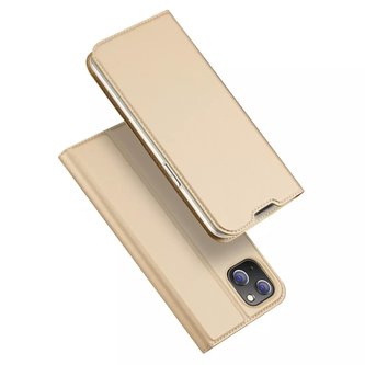 Dux Ducis Skin Pro Holster Flip Cover pro iPhone 14 Plus zlatý