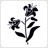 ARTEMISS Květina - plastová šablona 487 Rozměr: E 29x29cm