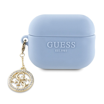 Guess 3D Rubber 4G Diamond Charm - pouzdro pro AirPods Pro 2 (modré)