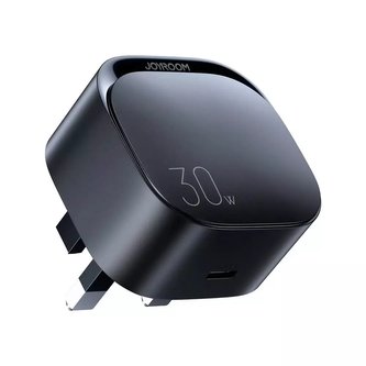 Malá rychlá nabíječka USB typu C PD 20W britská zástrčka černá (L-P307)