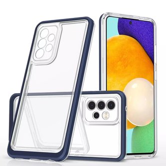 Průhledné pouzdro 3v1 pro Samsung Galaxy A33 5G Frame Gel Cover Blue