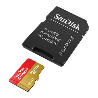 Paměťová karta SANDISK EXTREME microSDXC 128 GB 190/90 MB/s UHS-I U3 ActionCam (SDSQXAA-128G-GN6AA)