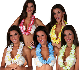 Havajský věnec různé barvy assort