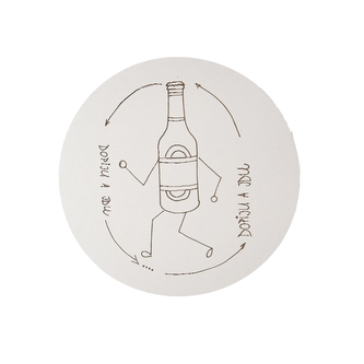 Podtácek dřevo Dopiju... pr. 10 cm