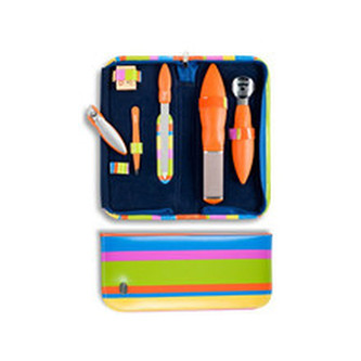 Credo Solingen Luxusní 6 dílná pedikúra Pop Art 6 - oranžová unisex