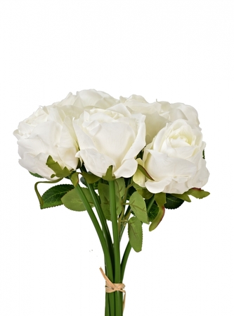 Svazek bílých růží 30 cm