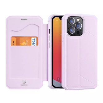 DUX DUCIS Skin X Holster Flip Cover pro iPhone 13 Pro růžový