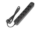 Přep.ochrana ORNO PS-2/B/1,5M / 5 zásuvek 1,5m / 2x USBčerná