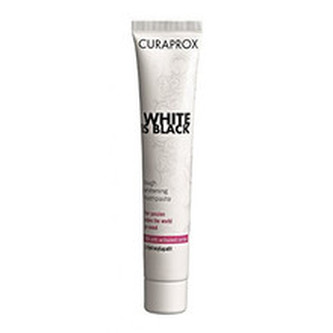 Curaprox Bělicí zubní pasta s jemnou příchutí White Is Black (Tough Whitening Tooth Paste) 90 ml unisex