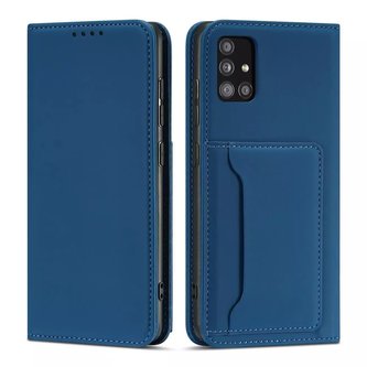 Pouzdro na magnetické karty pro Xiaomi Redmi Note 11 Pouch Card Wallet Card Holder Blue