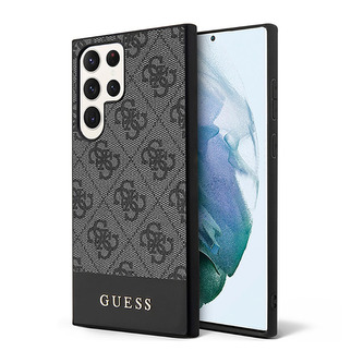 Guess 4G Bottom Stripe Metal Logo Collection - pouzdro pro Samsung Galaxy S23 Ultra (černé)