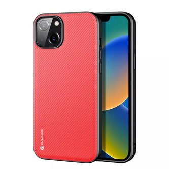 Kryt pouzdra Dux Ducis Fino pokrytý nylonovým materiálem iPhone 14 červený