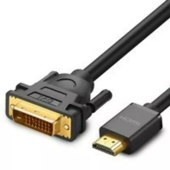 Uzelený kabelový adaptér DVI 24 1 pin (samec) - HDMI (samec) FHD 60 Hz 1,5 m černý (HD106 11150)