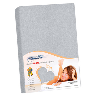 Prostěradlo froté - středně šedá - 90x200 cm